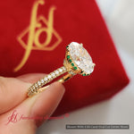 Load image into Gallery viewer, 3 Carat Oval Lab Diamond Three Row Engagement Ring