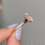 Load image into Gallery viewer, 2.21 Ct. Pear Lab Diamond 3 Stone Engagement Ring 14K Gold