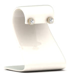 Load image into Gallery viewer, Asscher Cut Halo Stud Earring For Women In 14K Yellow Gold | Cuts & Carat