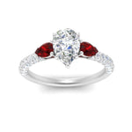 Load image into Gallery viewer, 2.21 Ct. Pear Lab Diamond 3 Stone Engagement Ring 14K Gold