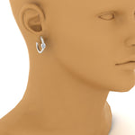 Load image into Gallery viewer, 0.50 Carat Lab Diamond Single Oval Bezel Huggie Earring For Women 14K Gold