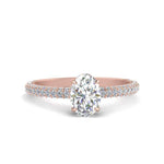 Load image into Gallery viewer, 3 Carat Oval Lab Diamond Three Row Engagement Ring