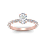 Load image into Gallery viewer, 3 Carat Oval Lab Diamond Three Row Engagement Ring