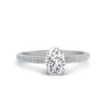 Load image into Gallery viewer, 3 Carat Oval Lab Diamond Three Row Engagement Ring
