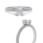 Load image into Gallery viewer, 3 Carat Oval Lab Diamond Three Row Engagement Ring