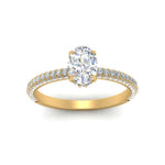 Load image into Gallery viewer, 3 Carat Oval Lab Diamond Three Row Engagement Ring