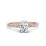 Load image into Gallery viewer, 3 Carat Oval Lab Diamond Three Row Engagement Ring