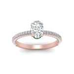 Load image into Gallery viewer, 3 Carat Oval Lab Diamond Three Row Engagement Ring