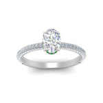 Load image into Gallery viewer, 3 Carat Oval Lab Diamond Three Row Engagement Ring