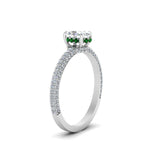 Load image into Gallery viewer, 3 Carat Oval Lab Diamond Three Row Engagement Ring