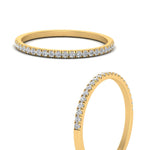 Load image into Gallery viewer, 0.15 Carat Lab Grown Petite Micropave Diamond Wedding Ring For Women 14K Gold
