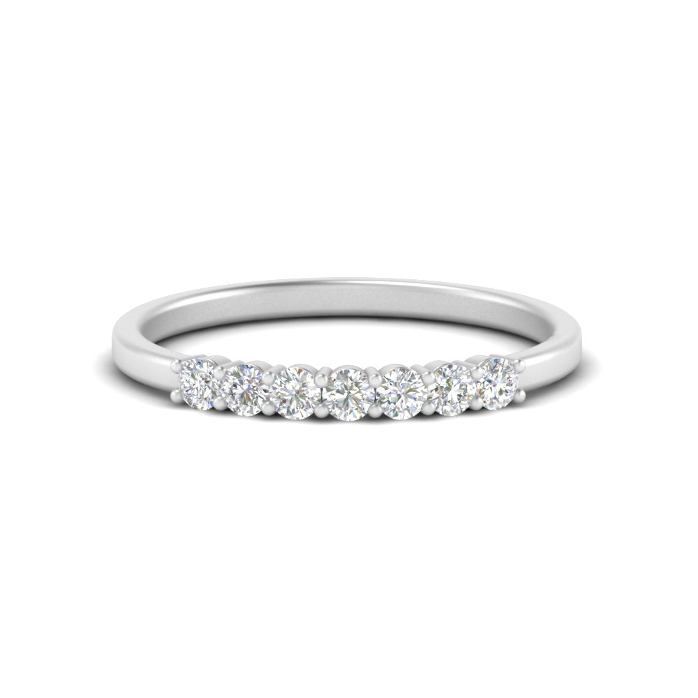 0.20 - 1.50 Carat Lab Grown Shared Prong 7 Stone Diamond Ring For Women 14k Gold