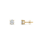 Load image into Gallery viewer, 0.25 To 5 Carat Lab Diamond Round Stud Earring 14K Gold
