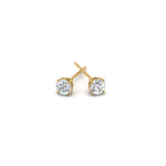Load image into Gallery viewer, 0.25 To 5 Carat Lab Diamond Round Stud Earring 14K Gold
