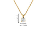Load image into Gallery viewer, 0.25 Ctw To 1 Ctw Cushion  Lab Diamond Solitaire Pendant For Women 14K Gold
