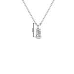 Load image into Gallery viewer, 0.25 Ctw To 1 Ctw Emerald Lab Diamond Solitaire Pendant For Women 14K Gold
