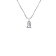 0.25 Ctw To 1 Ctw Emerald Lab Diamond Solitaire Pendant For Women 14K Gold