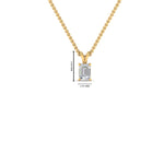 Load image into Gallery viewer, 0.25 Ctw To 1 Ctw Emerald Lab Diamond Solitaire Pendant For Women 14K Gold

