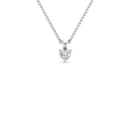 0.25 Ctw To 1 Ctw Heart Lab Diamond Solitaire Pendant For Women 14K Gold