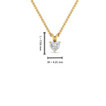 Load image into Gallery viewer, 0.25 Ctw To 1 Ctw Heart Lab Diamond Solitaire Pendant For Women 14K Gold
