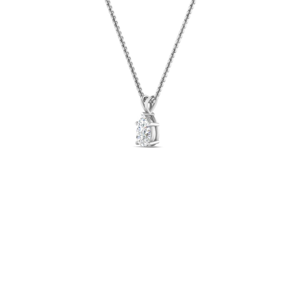 0.25 Ctw To 1 Ctw Pear Lab Diamond Solitaire Pendant For Women 14K Gold