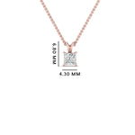 Load image into Gallery viewer, 0.25 Ctw To 1 Ctw Princess Lab Diamond Solitaire Pendant For Women 14K Gold
