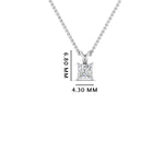 Load image into Gallery viewer, 0.25 Ctw To 1 Ctw Princess Lab Diamond Solitaire Pendant For Women 14K Gold
