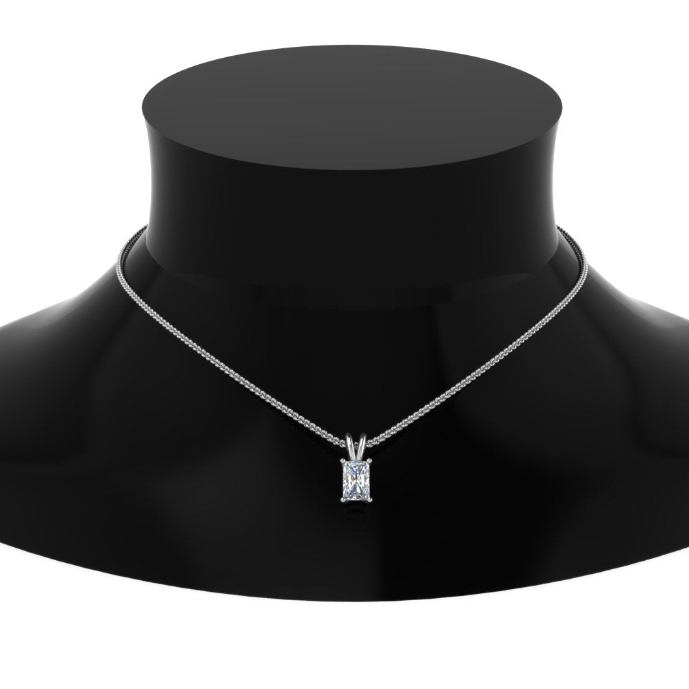 0.25 Ctw To 1 Ctw Radiant Lab Diamond Solitaire Pendant For Women 14K Gold