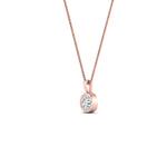 Load image into Gallery viewer, 0.25 Ctw To 5 Ctw Round Lab Diamond Bezel Solitaire Pendant For Women 14K Gold
