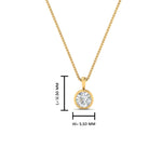 Load image into Gallery viewer, 0.25 Ctw To 5 Ctw Round Lab Diamond Bezel Solitaire Pendant For Women 14K Gold
