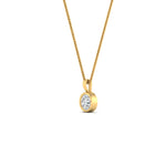 Load image into Gallery viewer, 0.25 Ctw To 5 Ctw Round Lab Diamond Bezel Solitaire Pendant For Women 14K Gold
