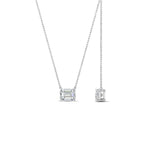 Load image into Gallery viewer, 0.25 Ctw To 1 Ctw Emerald Lab Diamond East West Solitaire Pendant For Women 14K Gold

