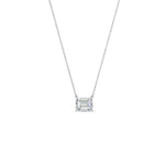 Load image into Gallery viewer, 0.25 Ctw To 1 Ctw Emerald Lab Diamond East West Solitaire Pendant For Women 14K Gold
