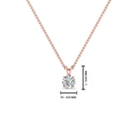 Load image into Gallery viewer, 0.25 Ctw To 5 Ctw Round Cut Lab Diamond 4 Prong Solitaire Pendant For Women 14K Gold
