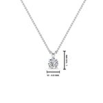 Load image into Gallery viewer, 0.25 Ctw To 5 Ctw Round Cut Lab Diamond 4 Prong Solitaire Pendant For Women 14K Gold
