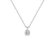 0.25 Ctw To 5 Ctw Round Cut Lab Diamond 4 Prong Solitaire Pendant For Women 14K Gold