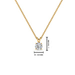 Load image into Gallery viewer, 0.25 Ctw To 5 Ctw Round Cut Lab Diamond 4 Prong Solitaire Pendant For Women 14K Gold
