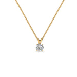 Load image into Gallery viewer, 0.25 Ctw To 5 Ctw Round Cut Lab Diamond 4 Prong Solitaire Pendant For Women 14K Gold
