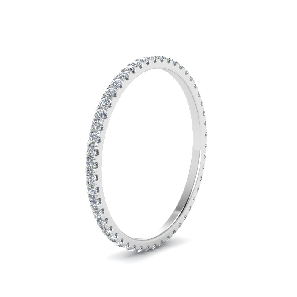 0.25  Carat Round Cut Lab Grown Eternity Wedding Band For Women 14k Gold