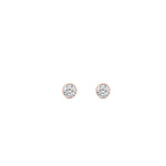 Load image into Gallery viewer, 0.25 To 5 Carat Lab Diamond Round Stud Bezel Set Earring For Women 14K Gold
