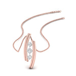 Load image into Gallery viewer, Three Square Lab Diamond Pendant For Women 14K Gold
