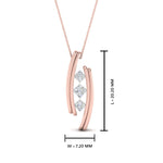 Load image into Gallery viewer, Three Square Lab Diamond Pendant For Women 14K Gold
