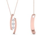Load image into Gallery viewer, Three Square Lab Diamond Pendant For Women 14K Gold
