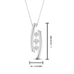Load image into Gallery viewer, Three Square Lab Diamond Pendant For Women 14K Gold
