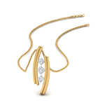Load image into Gallery viewer, Three Square Lab Diamond Pendant For Women 14K Gold
