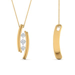 Load image into Gallery viewer, Three Square Lab Diamond Pendant For Women 14K Gold

