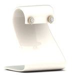 Load image into Gallery viewer, Pear Cut Halo Stud Lab Diamond Earring For Women In 14K Yellow Gold | Cuts &amp; Carat
