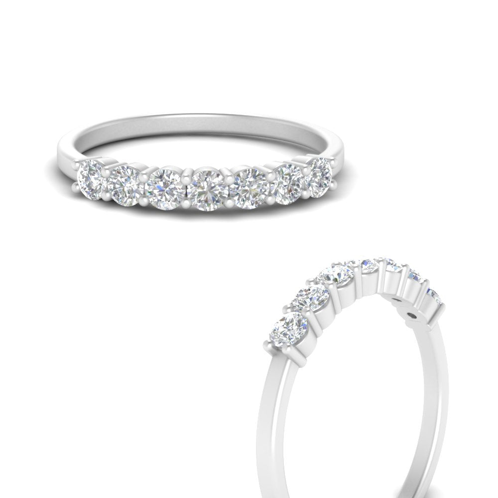 0.20 - 1.50 Carat Lab Grown Diamond Shared Prong 7 Stone Ring For Women 14k Gold