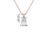 Load image into Gallery viewer, Princess Cut Lab Diamond Solitaire Pendant For Women 14K Gold
