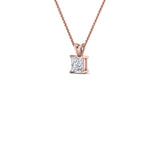 Load image into Gallery viewer, Princess Cut Lab Diamond Solitaire Pendant For Women 14K Gold
